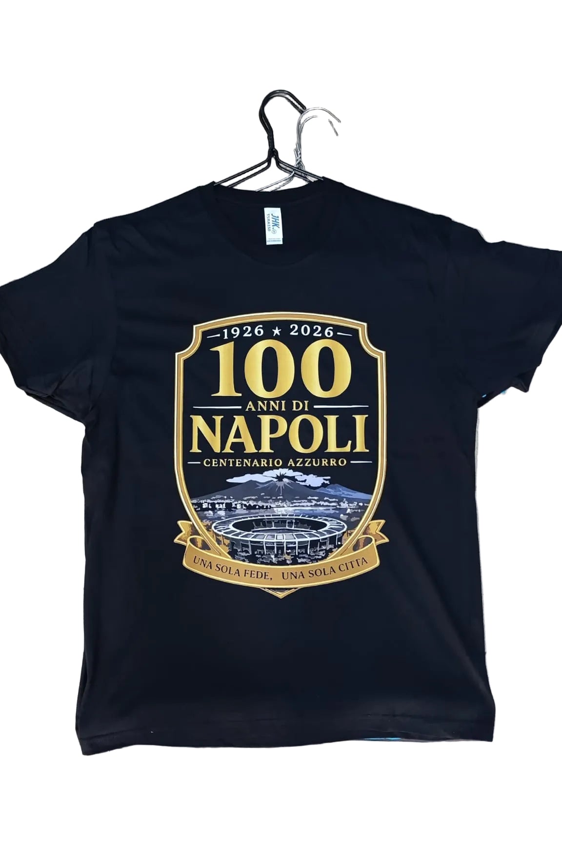 T-SHIRT 100 ANNI DI NAPOLI NERA