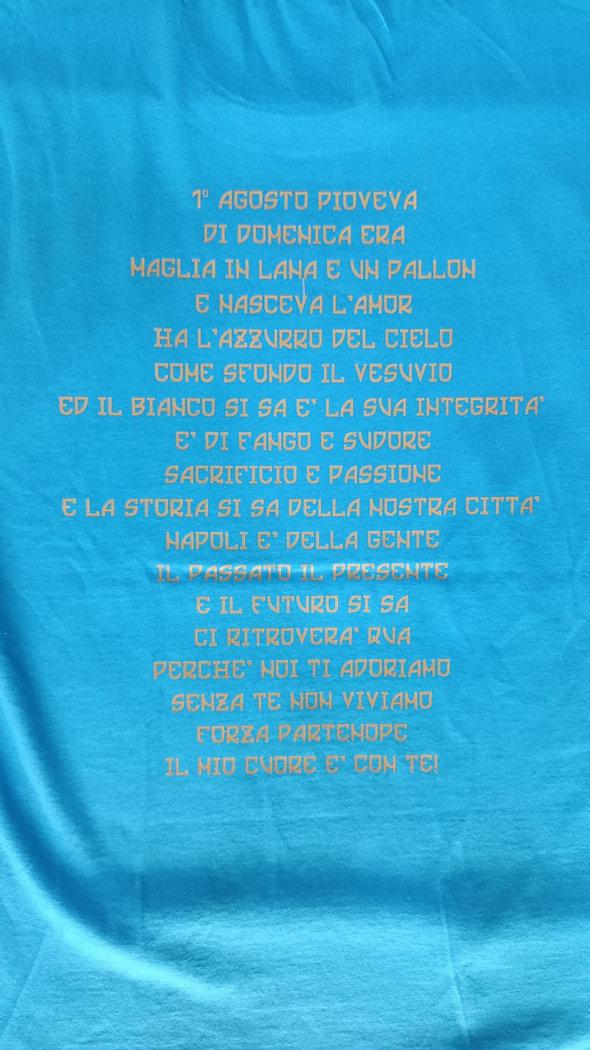 T-SHIRT 100 ANNI CORO AZZURRA