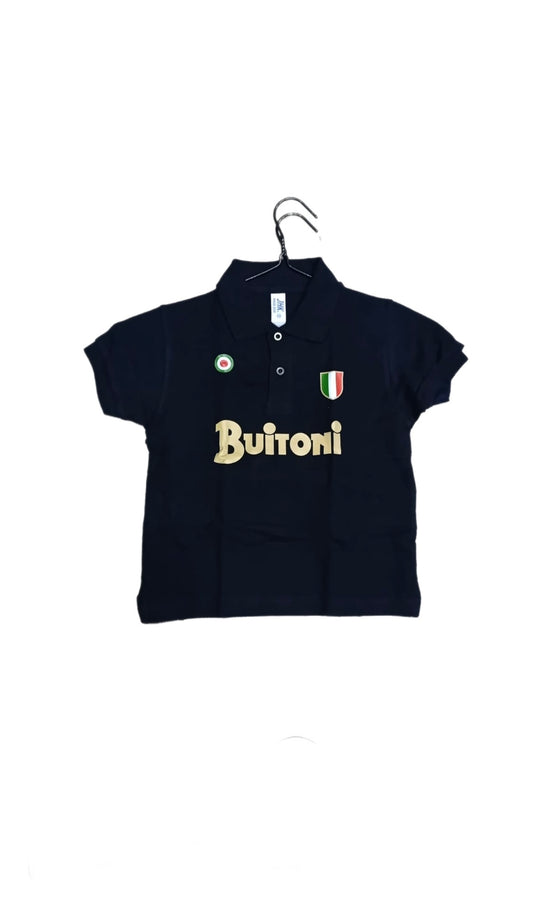 POLO BUITONI NERA BAMBINO