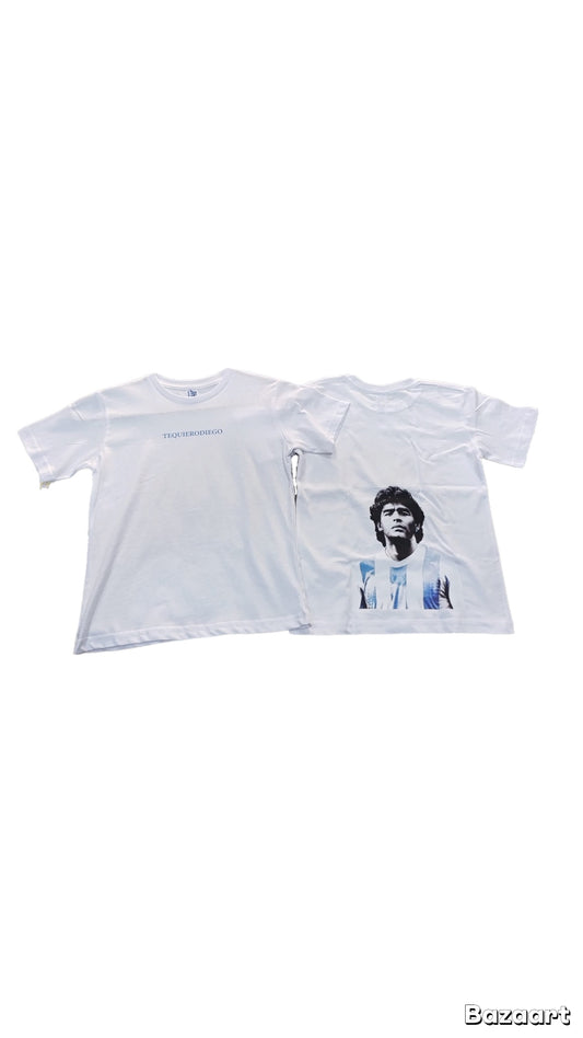T-SHIRT BAMBINO MARADONA BIANCA