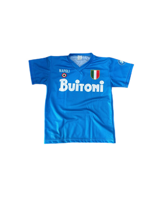 Maglia Buitoni Napoli azzurra Maradona