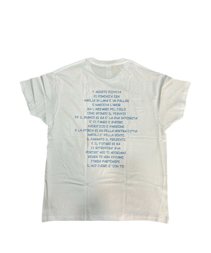 T-SHIRT NAPOLI CORO "ANEMA E CORE"BIANCA