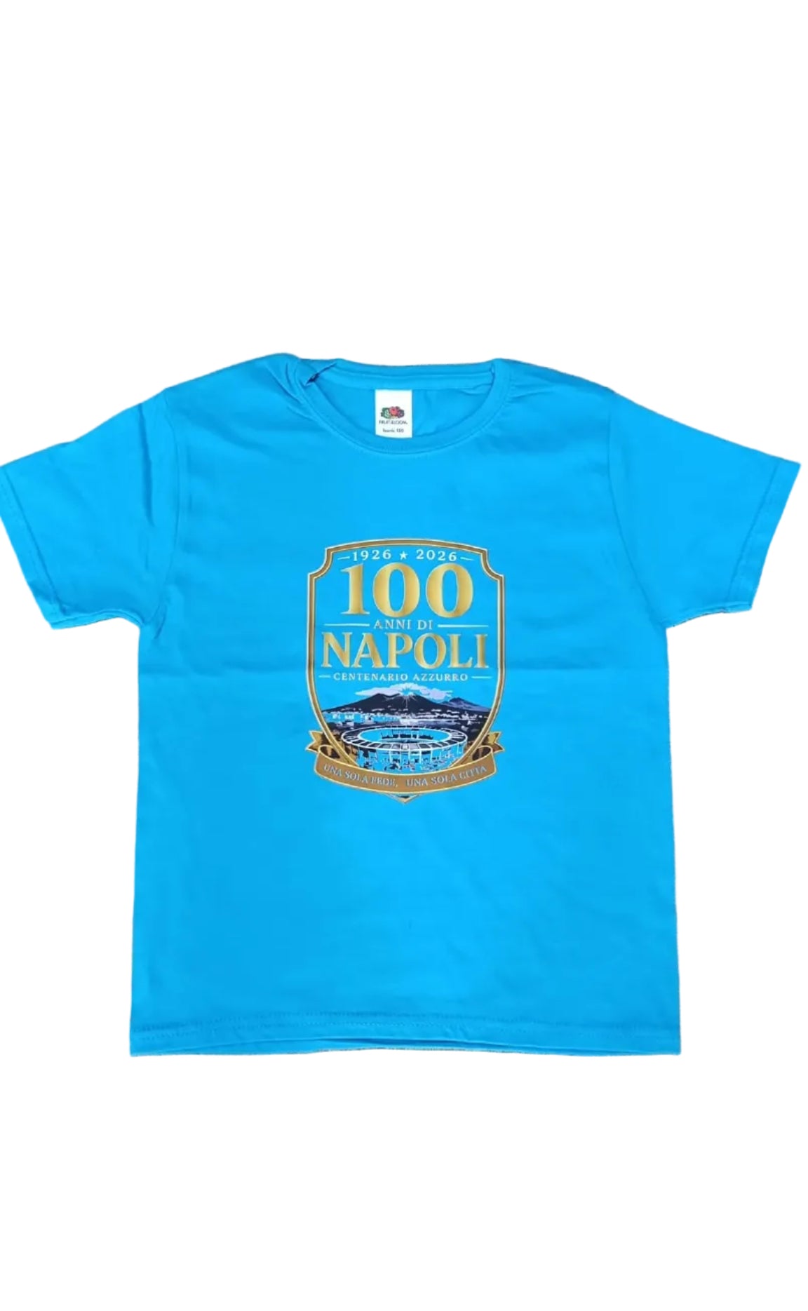 T-SHIRT 100 ANNI DI NAPOLI BAMBINO AZZURRA