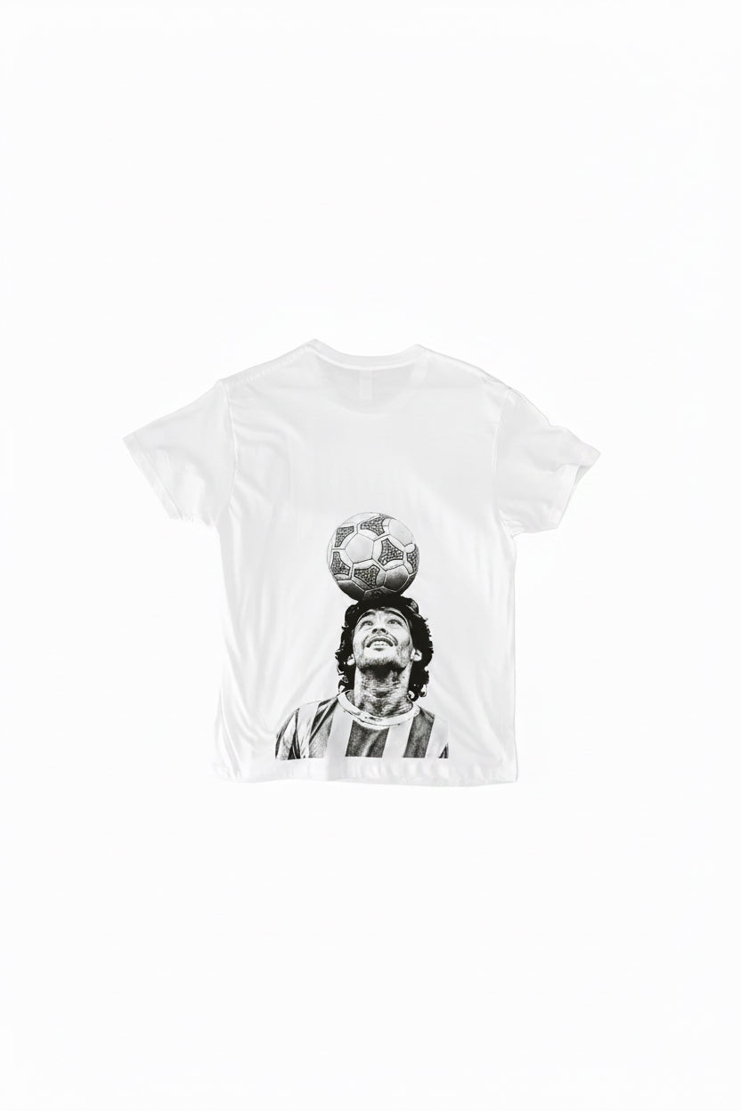 T-SHIRT MARADONA “NON SARÒ MAI UN UOMO COMUNE” BIANCA