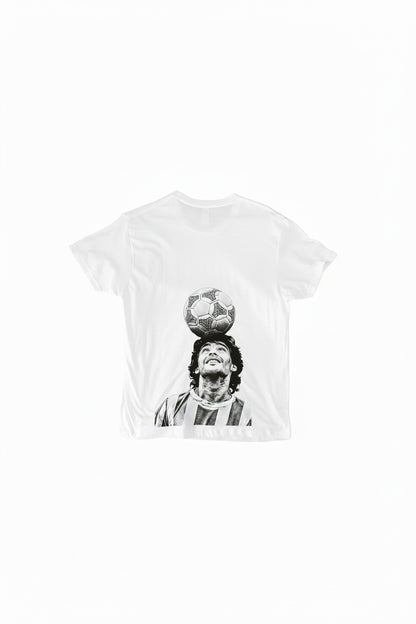 T-SHIRT MARADONA “NON SARÒ MAI UN UOMO COMUNE” BIANCA